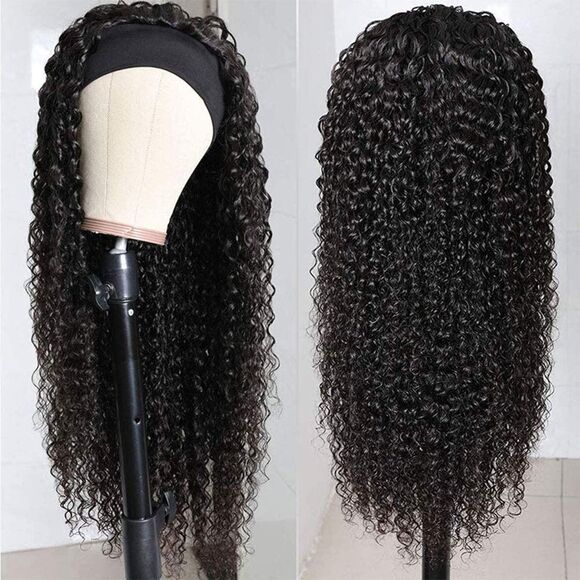abigailandbleu Headband Wig Human Hair Deep Wave 16 Inch Curly Headband Wig main image 6